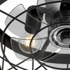Airsurfer 16.5-inch 7-Blade Black Enclosed Caged Ceiling Fan with Remote Light - 3 of 4
