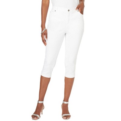 Roaman's Women's Plus Size Denim 24/7 Iconic Capri Jean