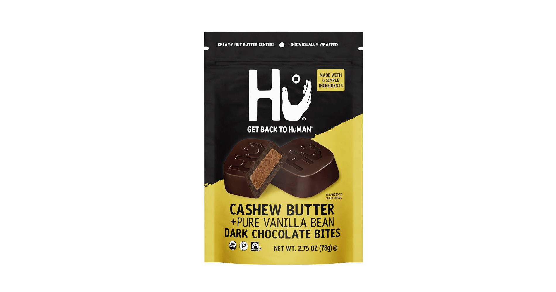 Hu Kitchen Cashew Butter + Pure Vanilla Bean Dark Chocolate Bites - 2.75oz