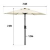 Wellfor 7.5' Hexagon Outdoor Patio Market Umbrella - 3 of 4