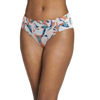 Women's Floral Print Scallop Edge Freecut Cheeky Underwear - Auden