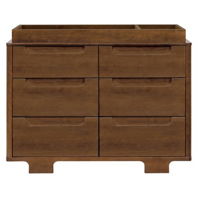 Natural Walnut Double Ball Bearing Nursery Dresser