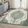 Runner Rug – Machine Washable Low Pile Vintage Distressed Kitchen, Entryway, Hallway, Laundry, Bedroom, Bathroom Rug & Bedside Mat Carpet - 2 of 4