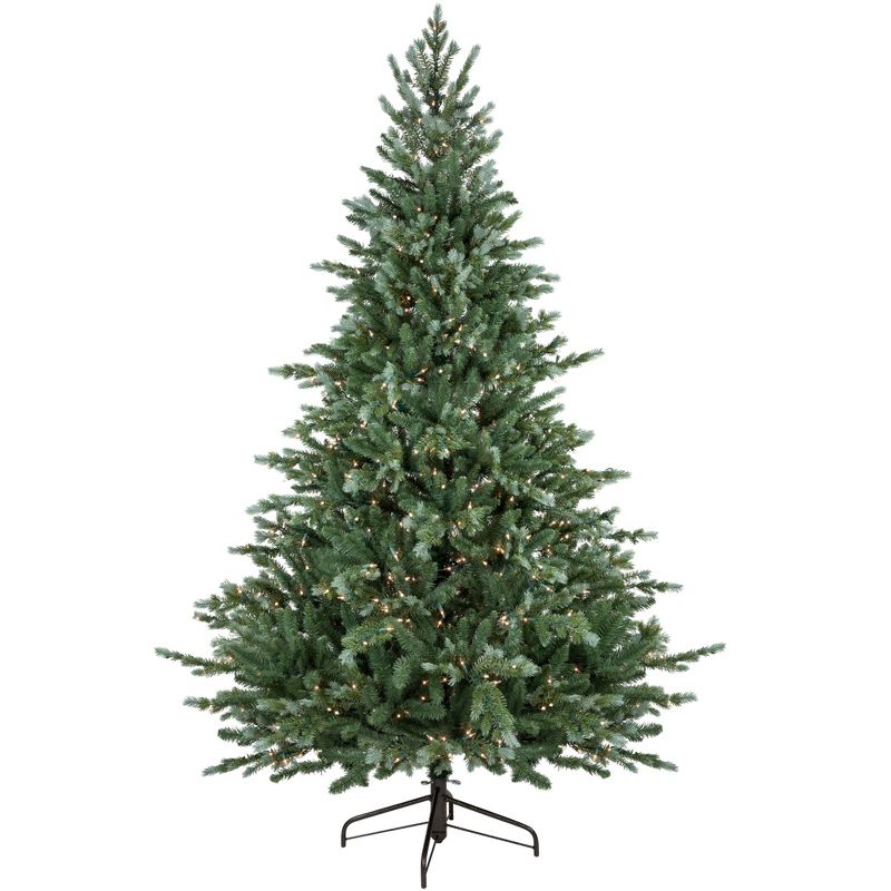 Northlight Real Touch™️ Pre-Lit Medium Blue Spruce Artificial Christmas Tree - 7' - Clear Lights, 1 of 10