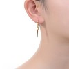 Guili Sparkling Drop 14K Gold Plated Cubic Zirconia Earrings, Perfect for a Timeless and Glamorous Touch That Complements Any Outfit Beautifully - 2 of 2
