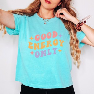 Simply Sage Market Good Energy Only Stars Boxy Crop Top - 1 of 4