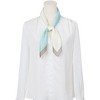 Elerevyo Women Contrast Color Square Large Satin Neck Scarves 27.6"x27.6" 1 Pc - 2 of 4