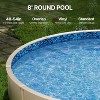 VEVOR 8-ft Round Above Ground Pool Liner, Overlap Pool Liners, Standard Gauge Vinyl, 48-to-54inch Wall Height, Blue - 3 of 4