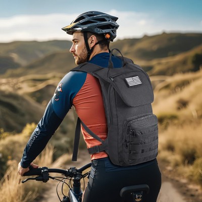 VEVOR Hydration Backpack, Water Backpack with 3L TPU Water Bladder, Tactical Molle Hiking Hydration Pack with Storage for Men Women, Black — фото 2