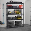 GustoWave 72" H Heavy Duty Garage Shelving, Adjustable 5-Tier Storage Shelves, Industrial Metal Shelving Units, Steel Organizer Wire Rack - 3 of 4