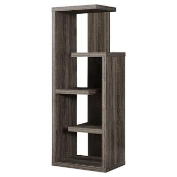 48" Bookcase with Accent Display Dark Taupe - EveryRoom