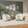 Accent Chair Living Room Chairs Boucle Barrel Chairs Round Armchairs for Bedroom Waiting Room Office Reception Chairs - 3 of 3
