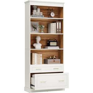 Tribesigns 72.8" Bookshelf with File Cabinet Drawer - 1 of 4