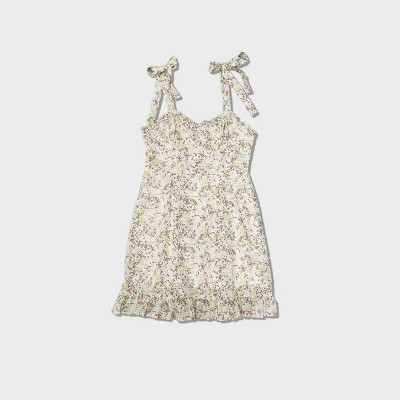 target white floral dress