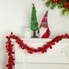 Northlight 50' x 2.5" Unlit Shiny Red Tinsel with Polka Dots Christmas Garland - 2 of 4