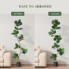 5/ 6/ 7FT Artificial Fiddle Leaf Fig Tree in Black Nursery Pot,Faux Potted Tree for Home Decor, Fake Rubber Tree for Indoor Office Living Room - 4 of 4