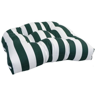 Blazing Needles, 19-inch U-Shaped Spun Polyester Outdoor Tufted Dining Chair Cushion