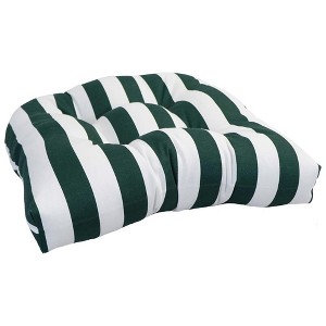 Blazing Needles, 19-inch U-Shaped Spun Polyester Outdoor Tufted Dining Chair Cushion - 1 of 1