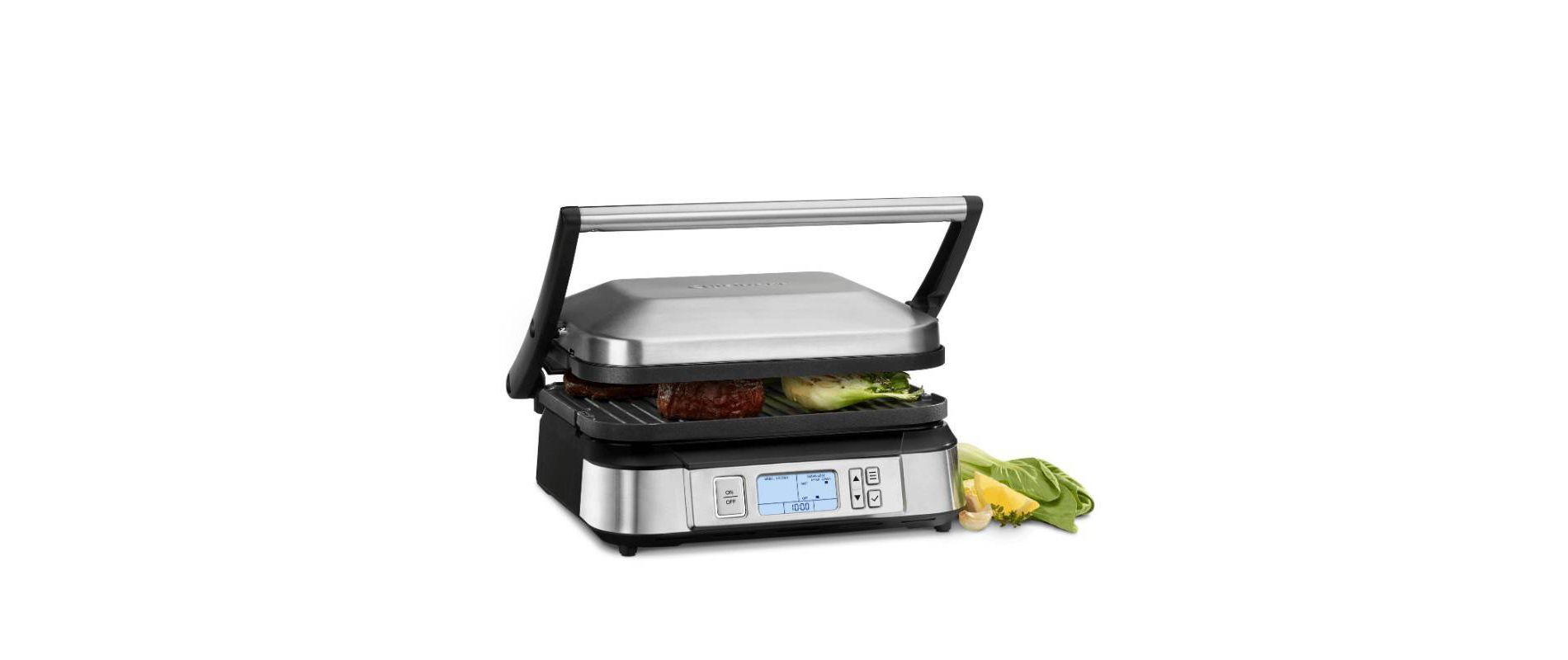 Cuisinart Nonstick Griddler with Smoke-Less Mode Silver