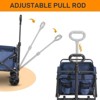 Karl Home 29.3'' W Blue Garden Cart Portable Collapsible Utility Wagon - 3 of 4