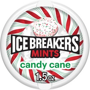 Ice Breakers Candy Cane Sugar Free Christmas Candy Mints Tin - 1.5oz - 1 of 4