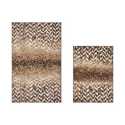 Casablanca Collection 100% Micro Polyester 2 Piece Bath Rug Set - Better Trends
