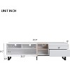 Modern TV Stand with Cabinets Drawers & Open Shelves,70'' Wooden Entertainment Center for TVs Up to 80”,TV Console Table with Drop Down Door - 2 of 4