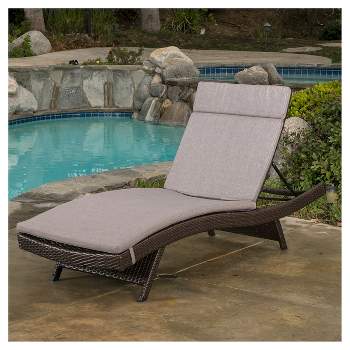 Salem Brown Wicker Adjustable Chaise Lounge - Charcoal - Christopher Knight Home