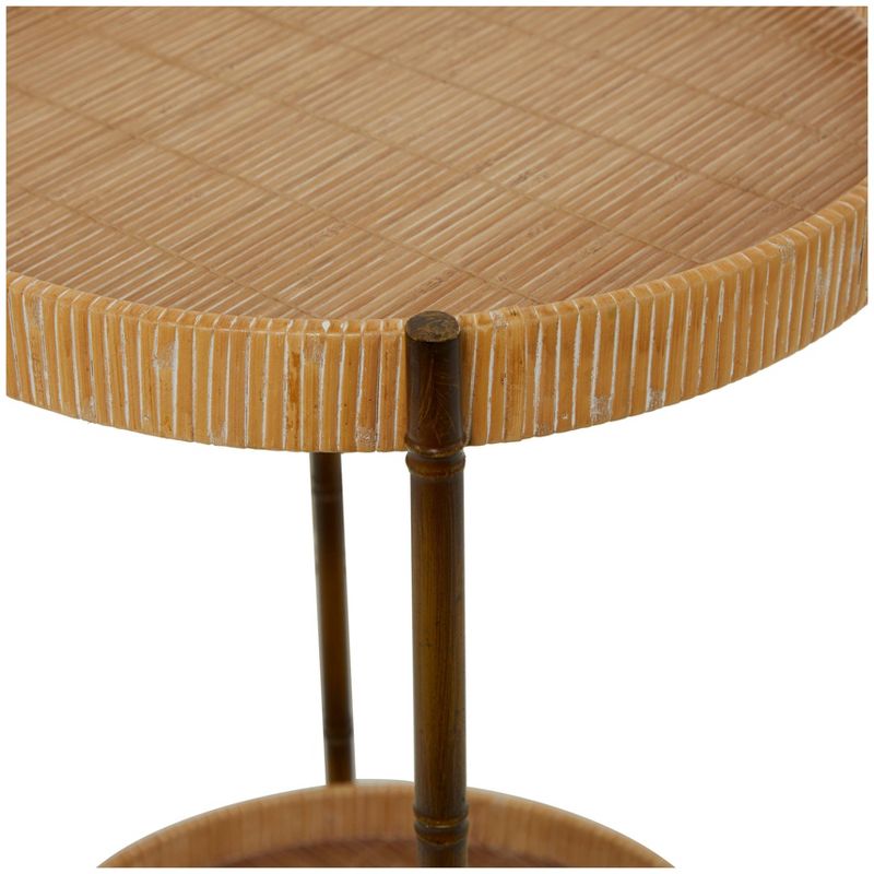 Modern Rattan Accent Table Brown - Olivia &#38; May, 3 of 6