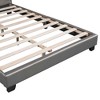 Vynxaria Full Size Upholstered Leather Platform Bed with Adorable Rabbit Ornament - 3 of 4