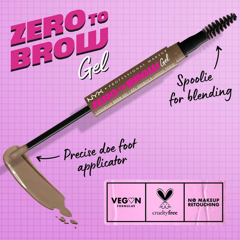 NYX Professional Makeup Zero to Brow Longwear Eyebrow Gel - 0.06 fl oz, 6 of 11