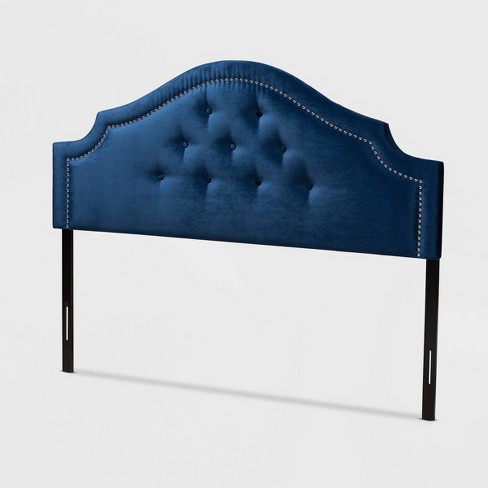 Full Cora Velvet Headboard Blue Baxton Studio Target