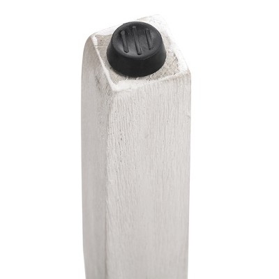 Gray 24" Wood Saddle Style Backless Counter Stool