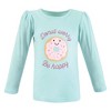 Hudson Baby Infant and Toddler Girl Long Sleeve T-Shirts, Ice Cream Dino - image 3 of 4