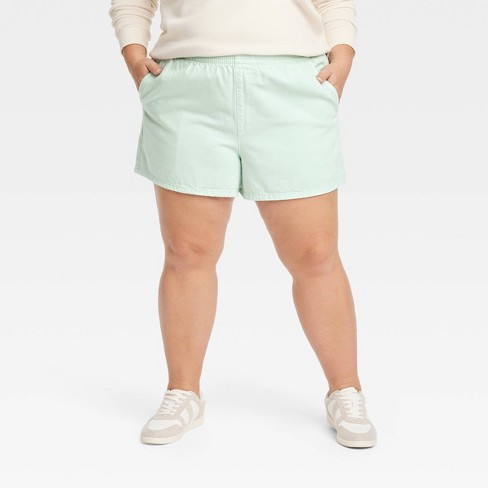 Women's Mid-Rise Pull-On Shorts - Universal Thread™ Green 3X