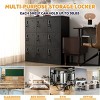 6/9 Door Employee Storage Locker, Metal Lockers for Office, Gym, School, and Homewith Card Slot, Storage Organizer Metal Storage Cabinet-The Pop Home - 4 of 4