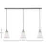Toltec Lighting Any 3 - Light Chandelier in  Brushed Nickel with 5.5" Fluted Frosted Crystal Shade - 2 of 2