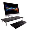 Monoprice Medium Multimedia Desktop Stand, Black Glass 25.6" x 11.0" - Stand & Riser, Desktop TV Stand, Dual Monitors w/ Height Adjustable Legs - image 2 of 4