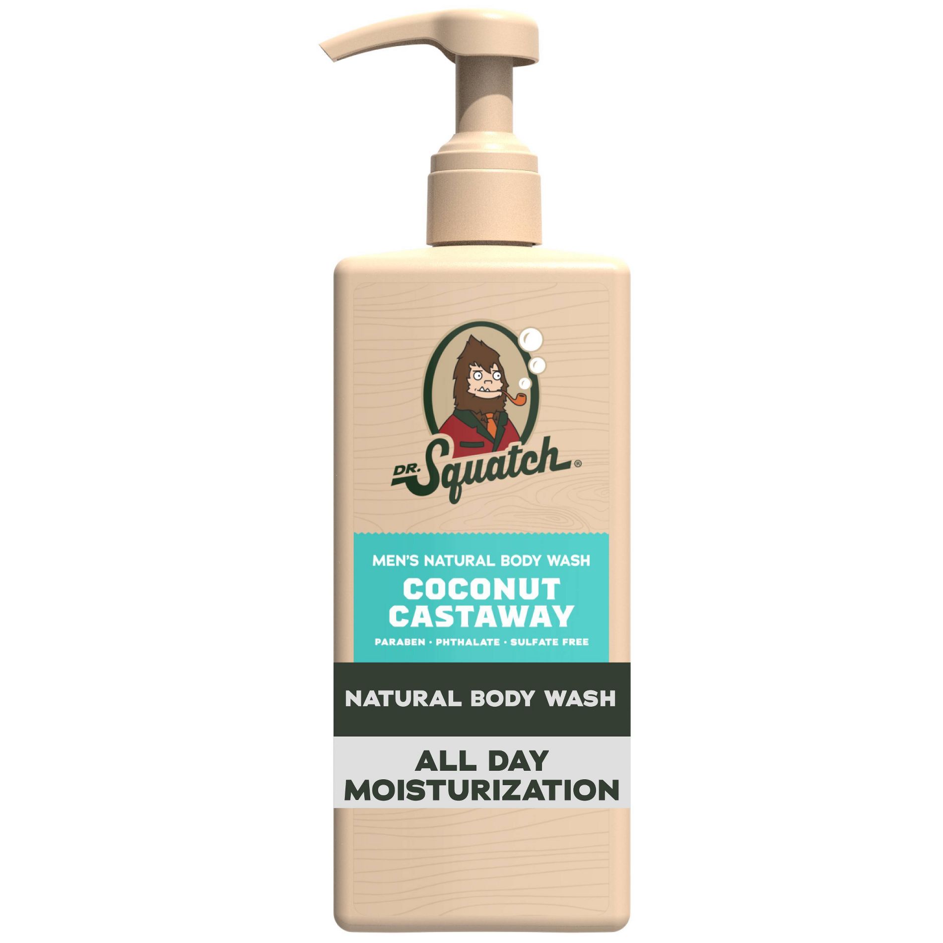 DR. SQUATCH Coconut Castaway Non-Exfoliating Body Wash with Pump - 22oz