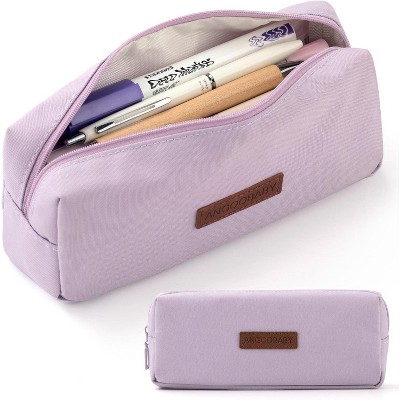 Paaaawaters Small Pencil Case Student Pencil Pouch Coin Pouch Cosmetic Bag Office Stationery Organizer For Teen School-Purple