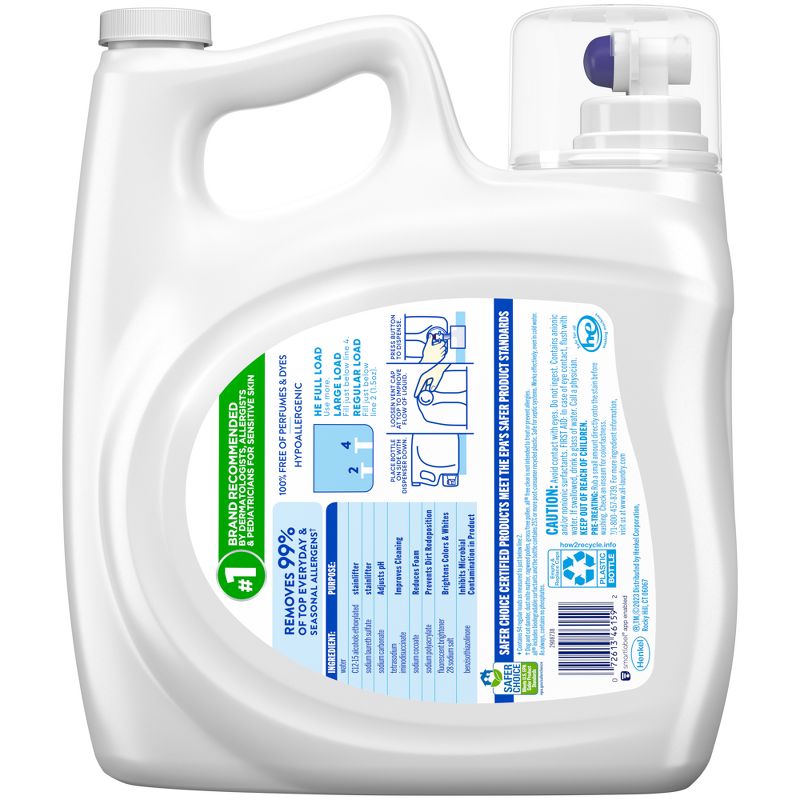 All Free Clear Liquid Concentrated Laundry Concentrated Detergent, 3 of 17