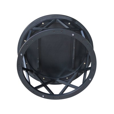 Eco-Friendly Parawood 43" Round Coffee Table in Black