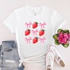 Simply Sage Market Women's Strawberry Coquette Bow Chart Short Sleeve Graphic Tee - 3 of 3