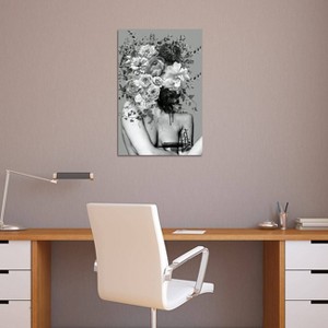 iCanvas Lady Black and White by Ana Paula Hoppe Canvas Print Wall Art - 1 of 3