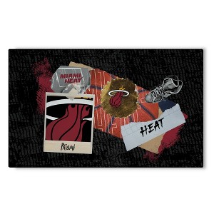 NBA Miami Heat Display Washable Rug 32 x 62 Inches - 1 of 4
