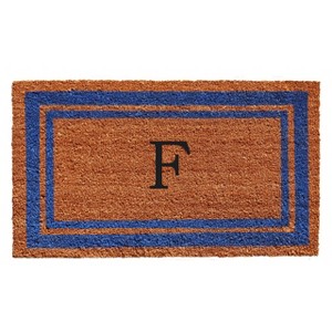 Calloway Mills 152971830A Blue Border 18 In. x 30 In. Monogram Doormat - 1 of 4