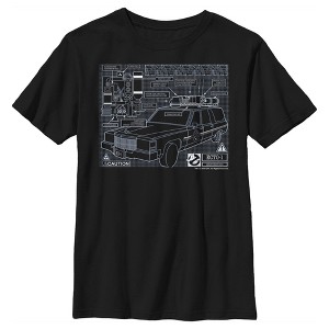 Boy's Ghostbusters Ecto-1 Blueprint T-Shirt - 1 of 4