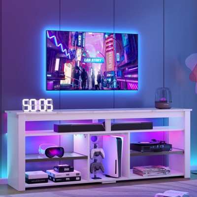 Bestier TV Stand Tall Entertainment Center with Storage For 70 Inch TV