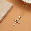 Clotth Cross Necklace for Women | Cubic Zirconia Dainty Cross Pendant Necklace | Stylish Minimalist Design Charm Choker for Birthday Anniversary - 4 of 4