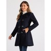 Allegra K Women's Hooded Toggle Button Long Sleeve Winter Duffle Coats - 2 of 4